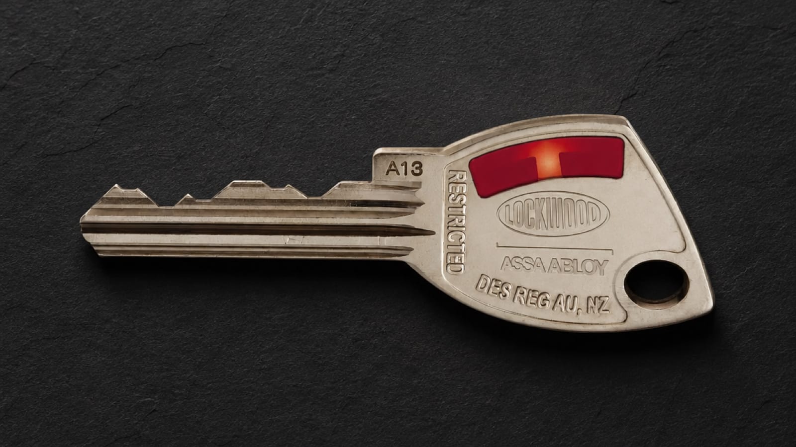 Restricted key showing a controlled key profile